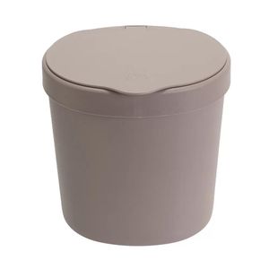 Lixeira 2,5L com Tampa Basic Marrom Coza