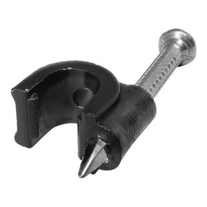 Fixador para Cabo Coaxial 6mm 20 Unidades Preto Bemfixa