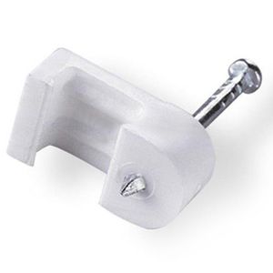 Fixador para Fio Paralelo e Telefônicos de 0,50mm² a 1,00mm² Branco Bemfixa