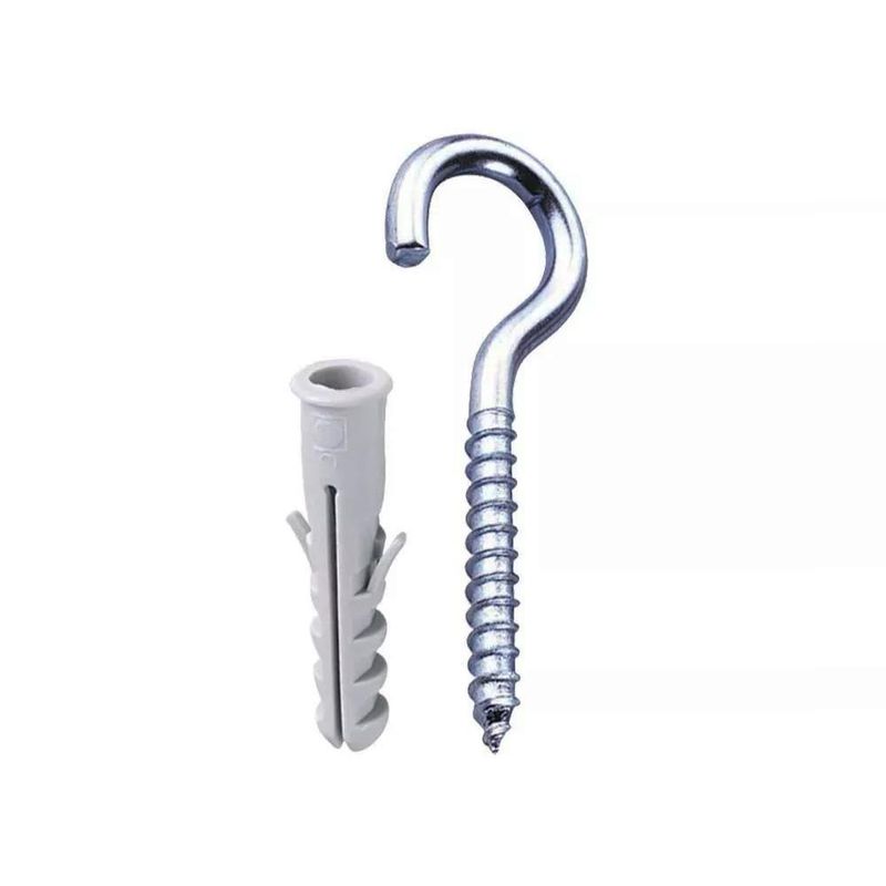 Gancho-Zincado-com-Bucha-de-Nylon-e-Anel-8mm-Bemfixa