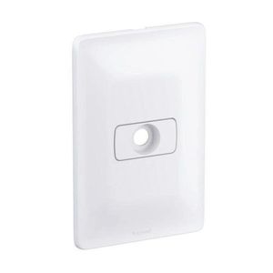 Conjunto Placa 1P + Saída de Fio Branco Zeffia Pial