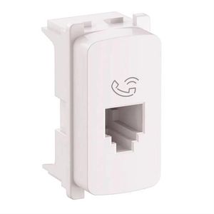 Conjunto de Tomada RJ11 + Módulo Branco Zeffia Pial