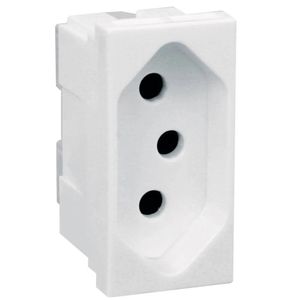 Módulo de Tomada 2P+T 10A Plus + Branco Pial