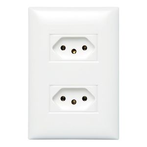 2 Tomadas 2P+T PB 10A Branco Thesi Bticino