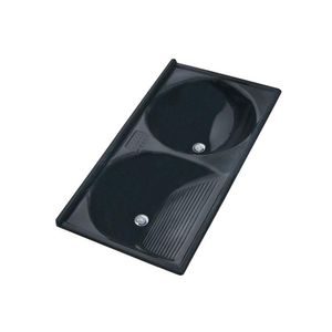 Tanque Duplo De Fibra T114CR 1,14m x 55cm Cinza Real Decoralita