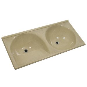 Tanque Duplo De Fibra T114MI 1,14m x 55cm Marrom Imperial Decoralita