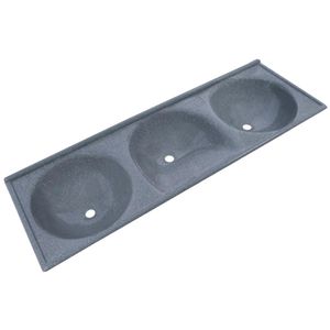 Tanque Triplo TP155 1,55m x 55cm Mármore Cinza Real Decoralita