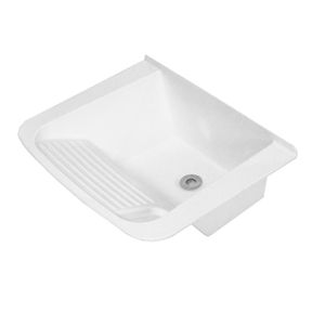 Tanque De Fibra TF056BR 56cm x 43cm Branco Decoralita