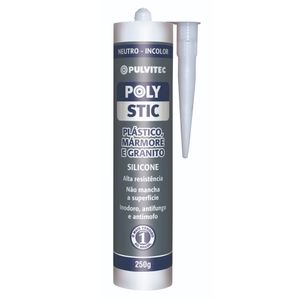 Silicone 250g Plástico Marmore e Granito Incolor Polystic