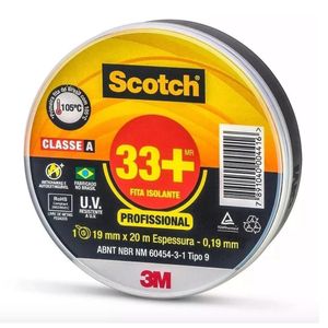 Fita Isolante para Cabos 19mm x 20m Scotch