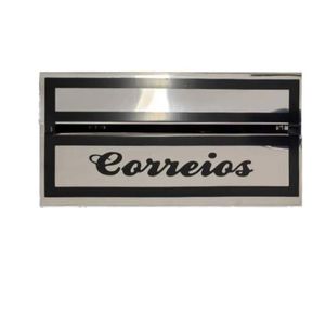 Carteiro Inox Comum Preto Telha Luz