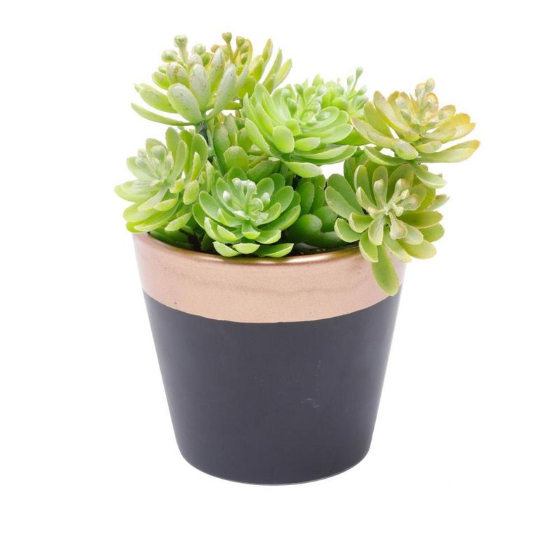 Vaso-Cachepot-Ceramica-Metallic-Copper-Collar---Urban
