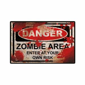 Placa Decorativa Zombie Zone 20x30 cm - Cia Laser