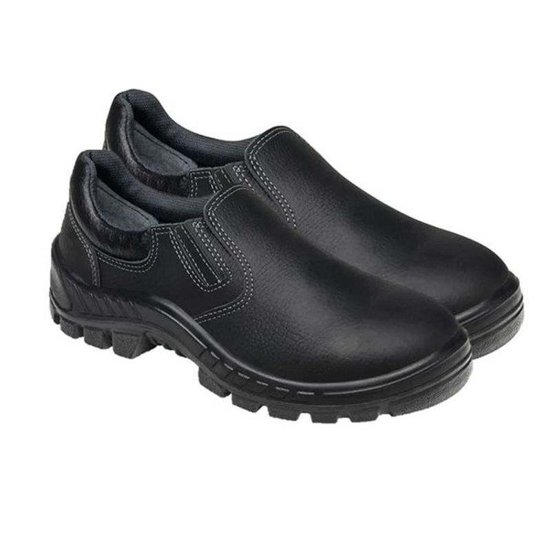 Tenis-de-Elastico-Couro-Preto-N°-38-com-Bico-de-Aco-Marluvas