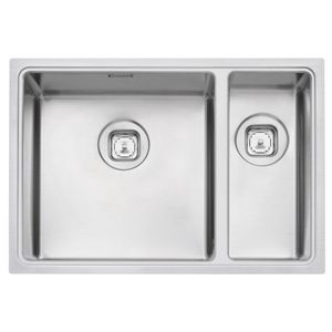 Cuba Dupla De Embutir/Sobrepor 66X46 Com Válvula Aço Inox Scotch Brite Design Collection Quadrum Tramontina