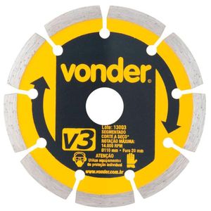 Disco Diamantado 105mm Segmentado Vonder