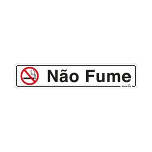 Placa Ps 5X25cm Não Fume 6654 Bemfixa
