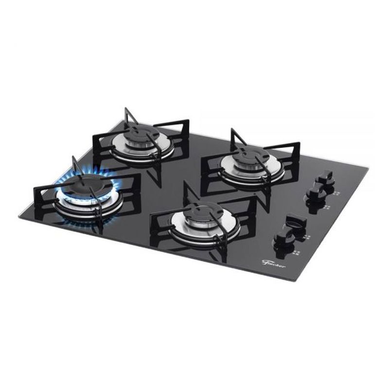 Cooktop-a-Gas-Bivolt-4-bocas-Vidro-Preto-Fischer