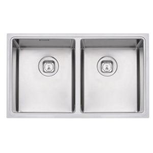 Cuba Dupla De Embutir 77X40 Com Válvula Aço Inox Scotch Brite Design Collection Quadrum Tramontina