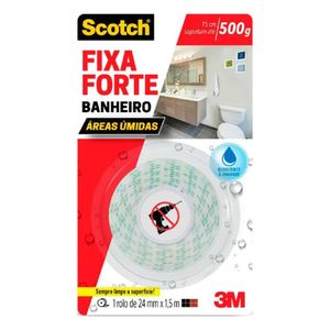 Fita Fixa Forte 24mmX1,0m Banheiro 3M Do Brasil