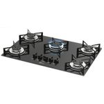 Cooktop-a-Gas-Bivolt-5-bocas-Vidro-Preto-Fischer