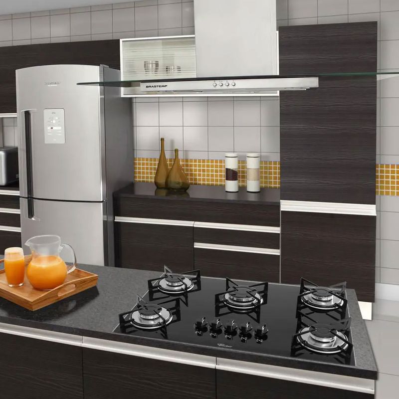 Cooktop-a-Gas-Bivolt-5-bocas-Vidro-Preto-Fischer