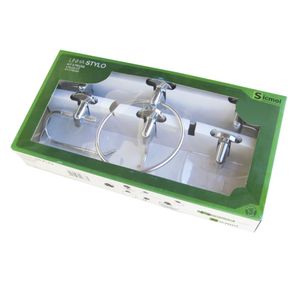 Kit Stylo ABS/Alumínio 5 Peças Cromado Sicmol