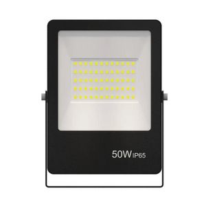 Refletor Led 50W Ultrafino Preto 6500K Branca Gaya