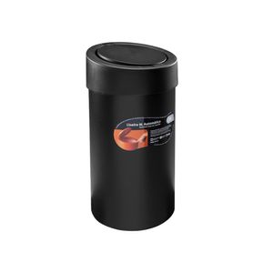 Lixeira Tampa Press 9L Preta Coza