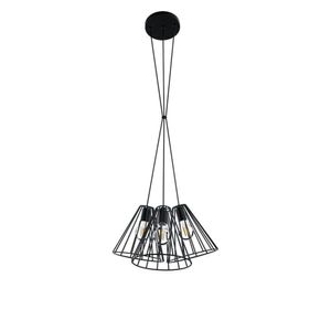 Pendente Wire 3XE27 Preto Fosco Orluce