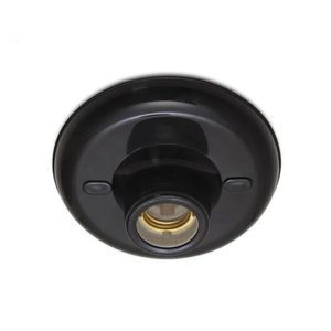 Plafon Sobrepor Redondo 1 Lâmpada Preto Blumenau