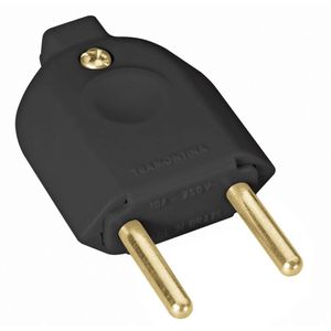 Plug Preto 10a 57403/02 2P Macho Tramontina