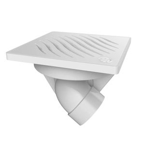 Ralo Articulado Para Grelha Quadrada Branco 100x40mm Tigre