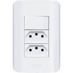 Conjunto-1-Interruptor-Simples---2-Tomadas-2P-T-10A-250V-Branca-Canoa-Romazi