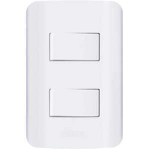 Interruptor Duplo Paralelo 10A 250V Branca Canoa Romazi