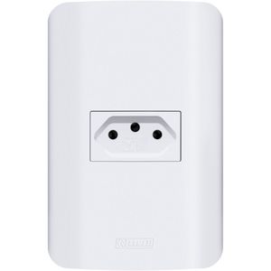Tomada 2P+T 20A 250V Branca Canoa Romazi
