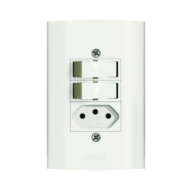 Conjunto-2-Interruptores-Simples---1-Tomada-2P-T-10A-250V-Dunas-Branco-Romazi