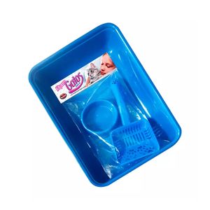 Kit de Acessórios Pet Azul Para Gatos Furacão Pet