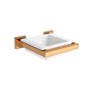Saboneteira de Parede Quadratta Red Gold Deca