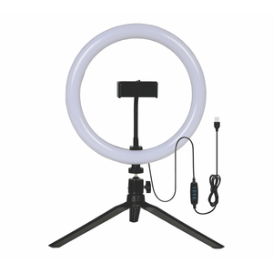 Ring Light 10" 8W Led com 3 Temperaturas/Tripe/Suporte Preto G-light