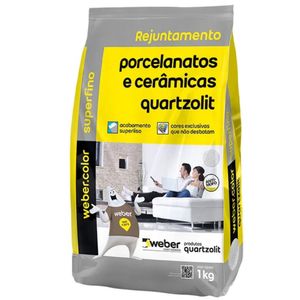 Rejunte Porcelanato Cerâmica Cinza Artico 1kg Quartzolit