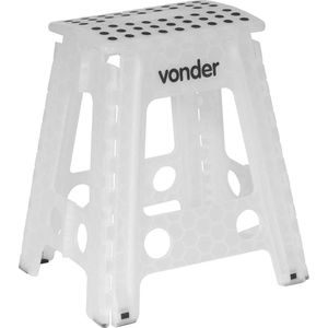 Banqueta Dobrável Plástico Branco Vonder