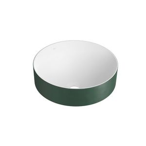Cuba de Sobrepor 40cm L1050 Redonda Kale Green Branco Fosco Deca