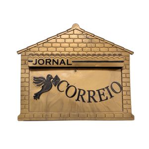 Carteiro Grande Colonial Jornal Ouro Telha Luz