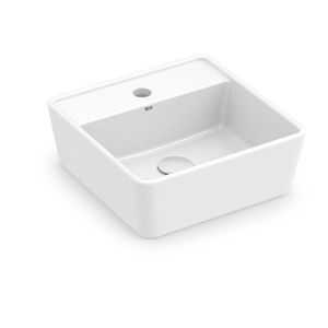 Cuba de Apoio 35x35cm com Mesa Optica CQ35 Branco Roca