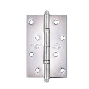 Dobradiça 4064 Niquelada com Bola e Anel Canto 4" Metalvi