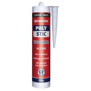 Silicone Uso Geral Preto 250g Polystic Pulvitec