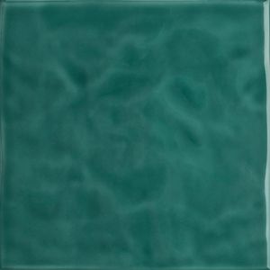 Azulejo 20x20cm Verde Jade Onda Brilhante Tipo A Eliane