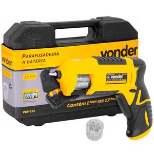 Kit Parafusadeira 3,6V a Bateria com 12 Bits Vonder