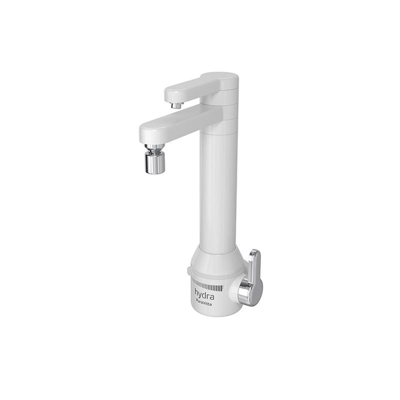 Torneira-Eletronica-de-Parede-220V-com-Purificador-Puravitta-Branco-Hydra